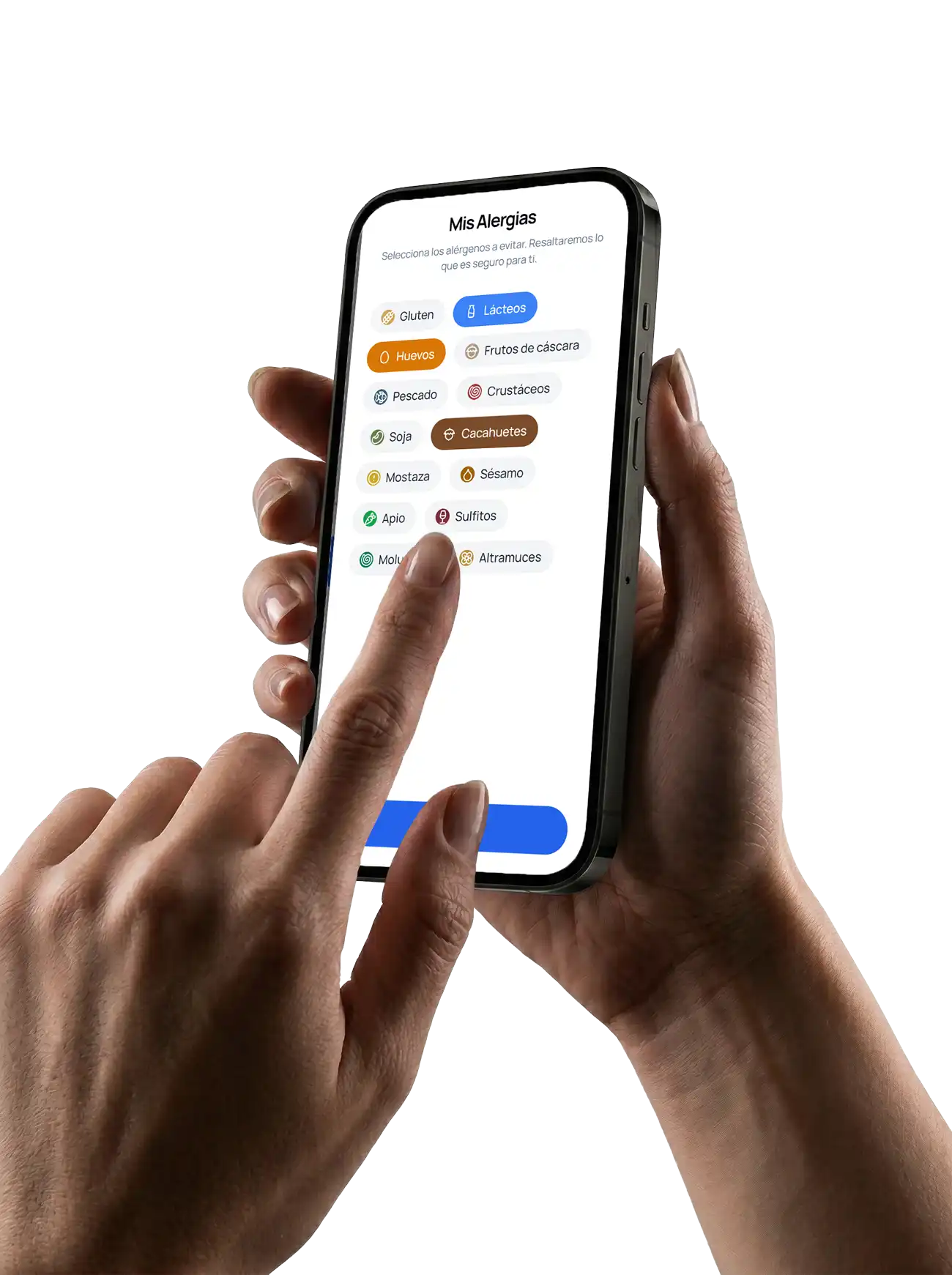 Filtro inteligente de alérgenos para que los clientes del restaurante vean solo platos seguros