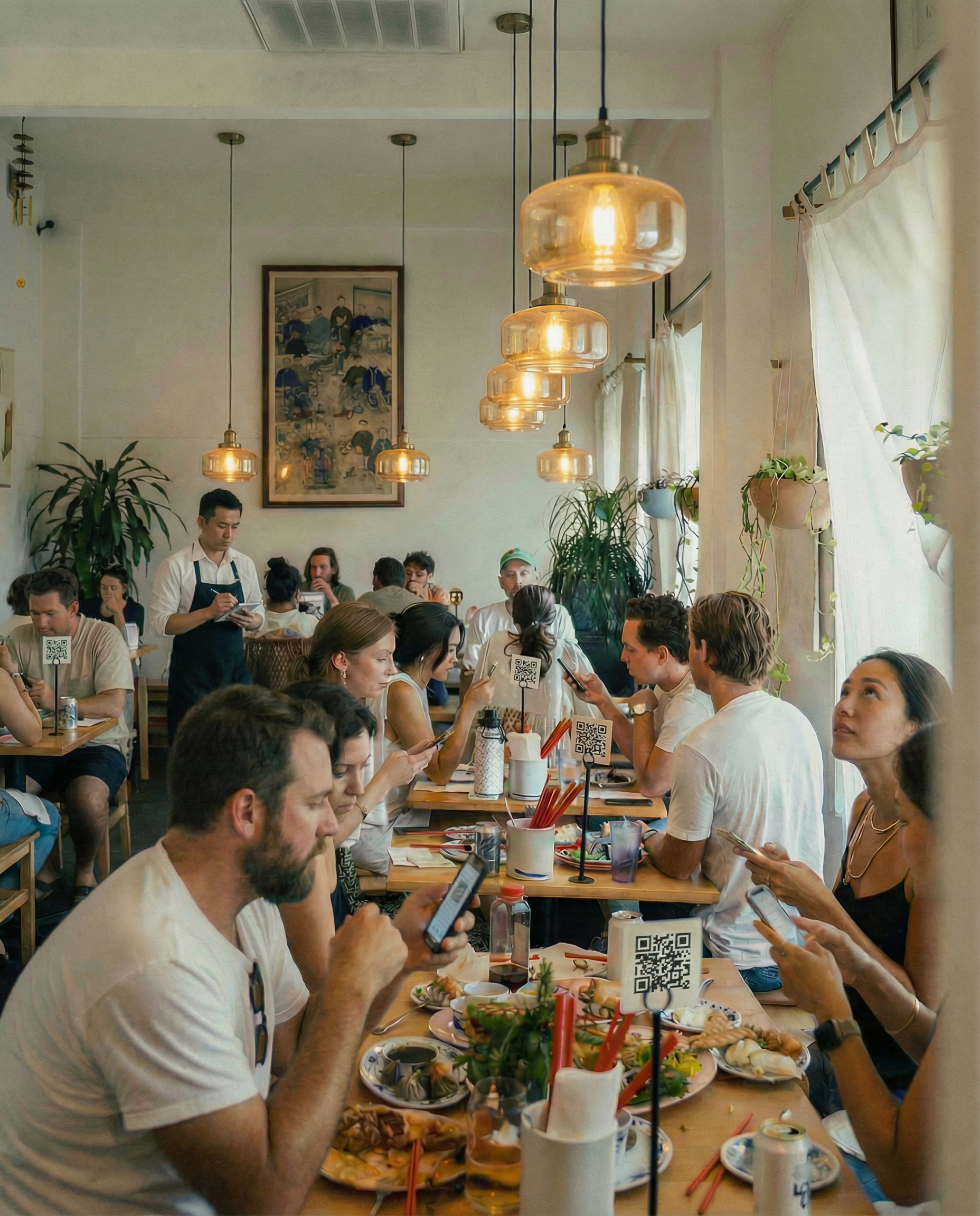 Interior de un restaurante elegante